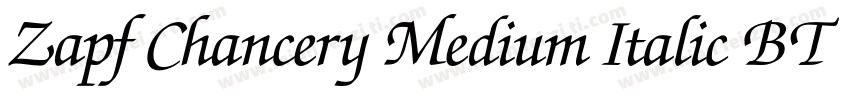 Zapf Chancery Medium Italic BT字体转换